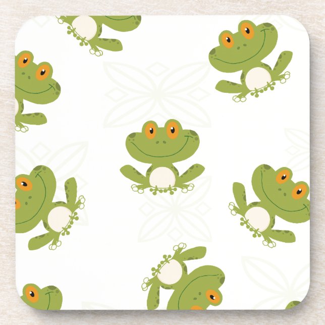 Dessous-de-verre Cute Green Frog (Devant)