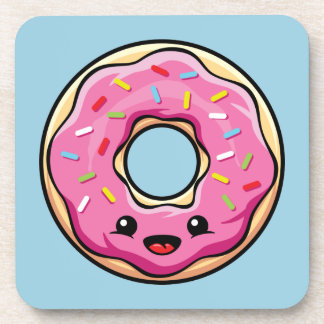 Dessous-de-verre Cute Kawaii Donut rose