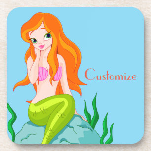 Dessous-de-verre Cute Sirène Redhead Thunder_Cove