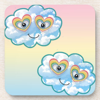 Dessous-de-verre Cute Smiling Cloud Hard plastic coaster