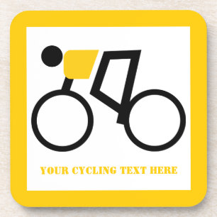 Dessous-de-verre Cycliste à vélo sur mesure