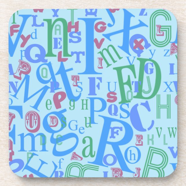 Dessous-de-verre D'A à bleu de Z (Devant)