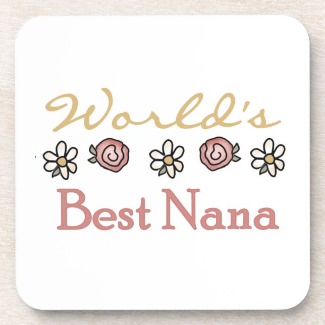Dessous-de-verre Daisées et Roses Best Nana Cadeaux (Devant)
