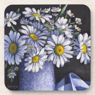 Dessous-de-verre Daisies fleur en plastique dur sous-verres