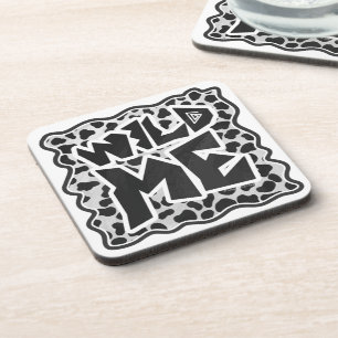 Dessous-de-verre Dalmatie noir et blanc avec moi sauvage