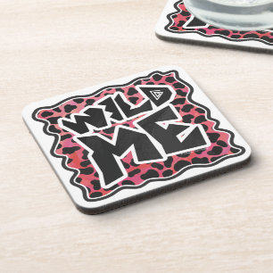 Dessous-de-verre Dalmatie Noir et Rouge avec moi sauvage