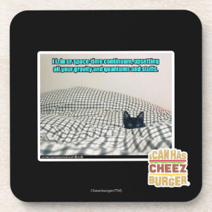 Dessous-de-verre Dans le continuum de temps d'espace d'ur