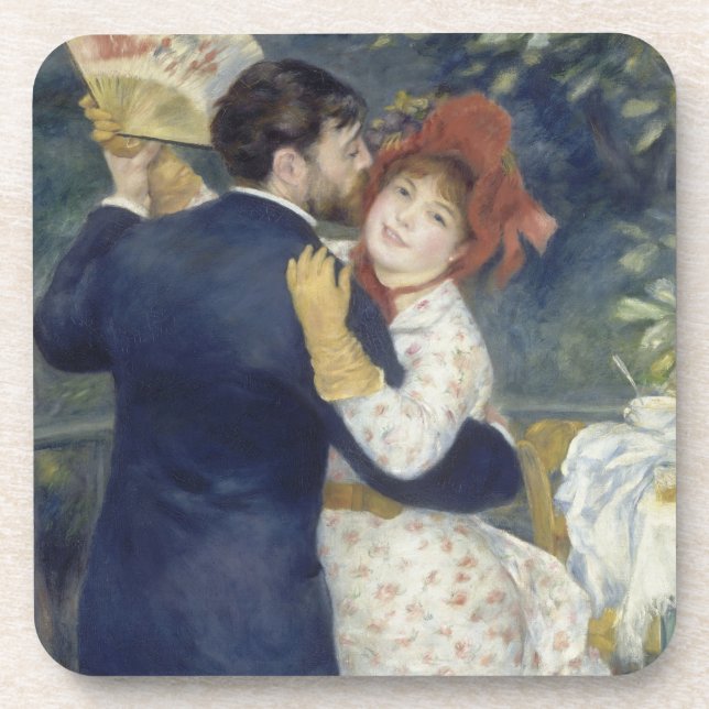 Dessous-de-verre Danse de Pays - Renoir Impressionniste peinture (Devant)