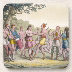 Dessous-de-verre Danse indienne canadienne le soir (engra de