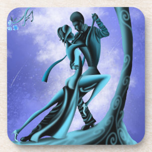 Dessous-de-verre Danse romantique sous l'arbre de lune