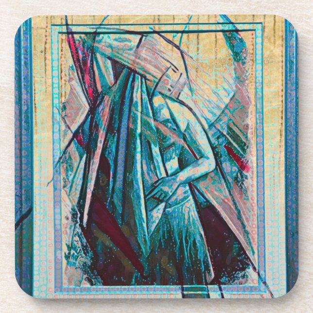 Dessous-de-verre Danseuse du ventre Art Déco cubiste (Devant)