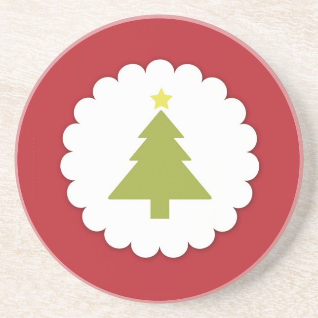 Dessous de verre d'arbre de Noël (Devant)