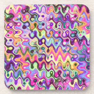 Dessous de verre d'art Abstrait aux couleurs vives