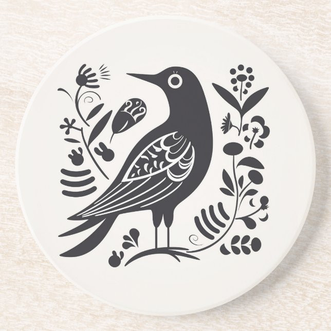 Dessous de verre d'art folklorique scandinave (Devant)
