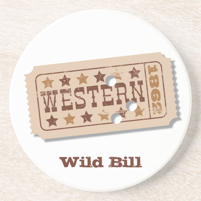 Dessous de verre de billet de film occidental (Devant)