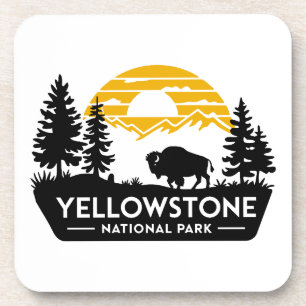 Dessous de verre de bison du parc national Yellows