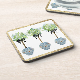 Dessous de verre de bocaux de gingembre bleu et bl