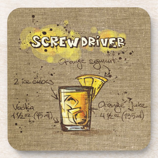 Dessous de verre de boisson à cocktail pour conduc (Devant)