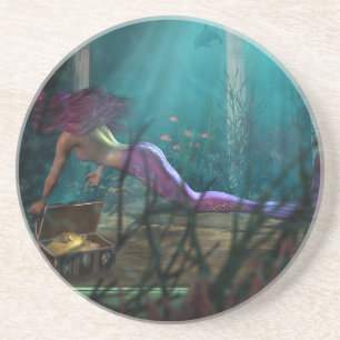 Dessous de verre de boisson en grès de sirène
