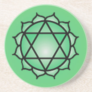 Dessous de verre de boisson Heart Chakra Sandstone