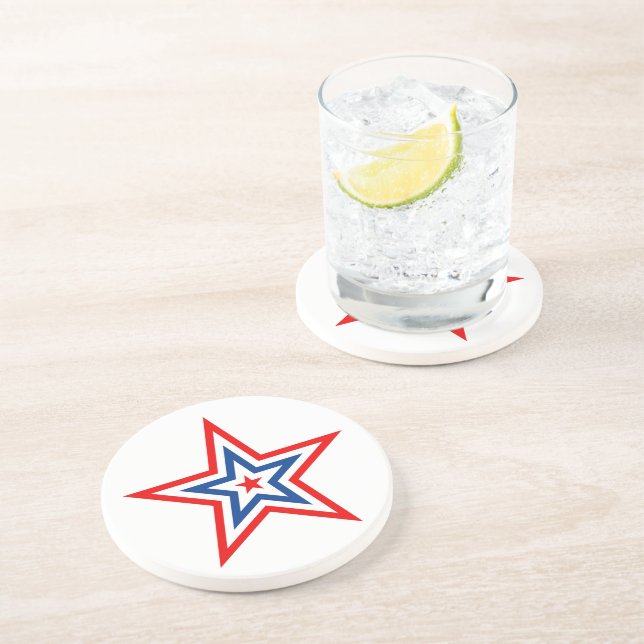 Dessous de verre de boisson Star Patriotique (Côté)