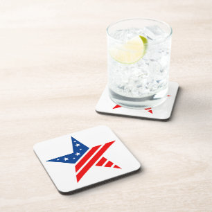 Dessous de verre de boisson Star Patriotique