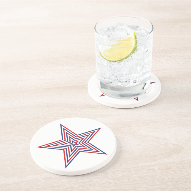 Dessous de verre de boisson Star Patriotique (Côté)