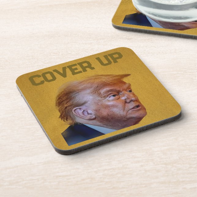 Dessous de verre de boisson Trump Cover Up (Côté gauche)