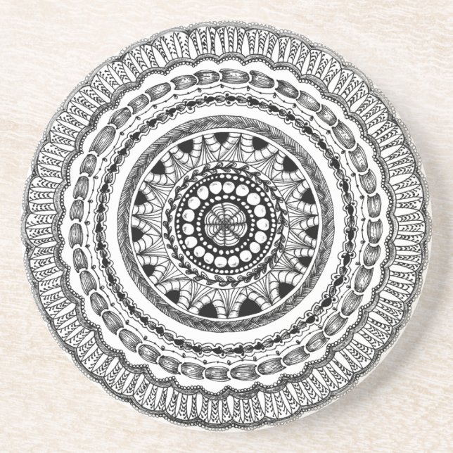 Dessous de verre de boissons de grès de Zendala (Devant)