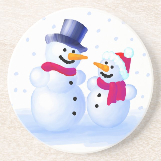 Dessous de verre de bonhomme de neige (Devant)