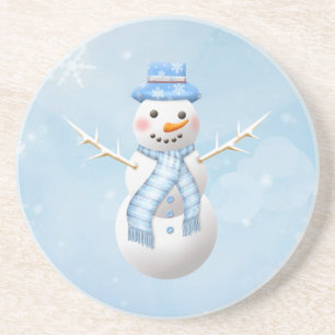 Dessous de verre de bonhomme de neige de Noël