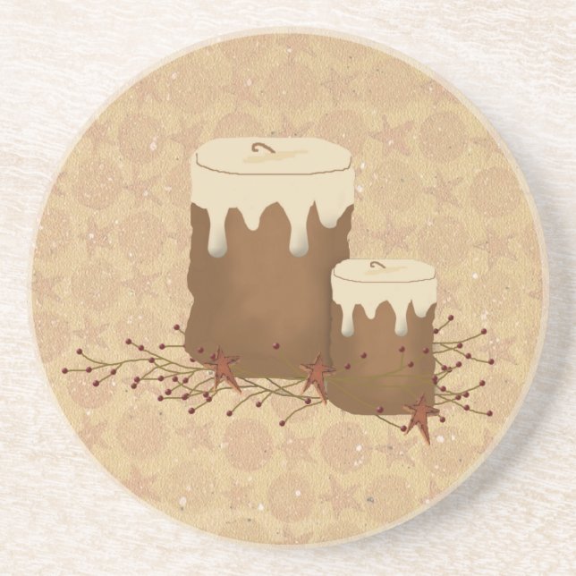 Dessous de verre de bougies primitives (Devant)