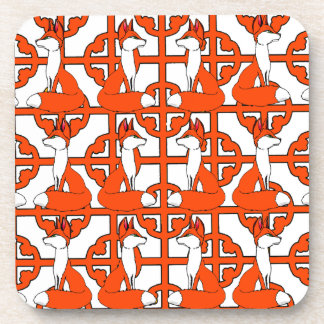 Dessous de verre de carré de motif de Fox