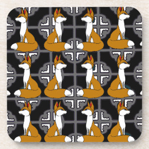 Dessous de verre de carré de motif de Fox