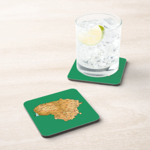 Dessous de verre de carte Lituanie
