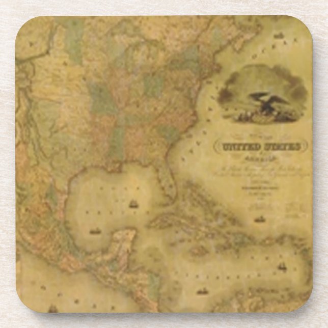 DESSOUS DE VERRE de cartes USA (Devant)