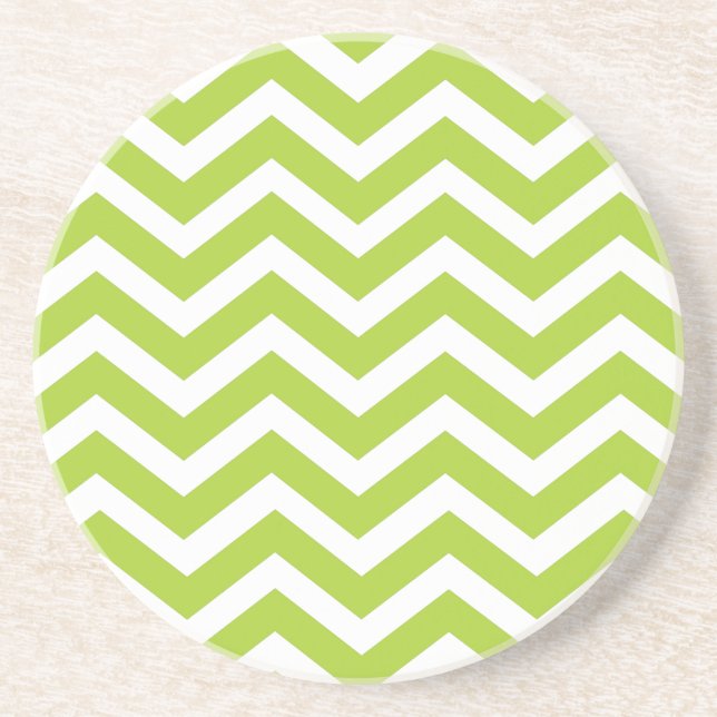Dessous de verre de Chevron de vert de chaux (Devant)