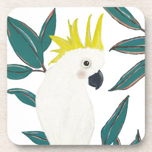 Dessous de verre de Cockatoo à crête jaune