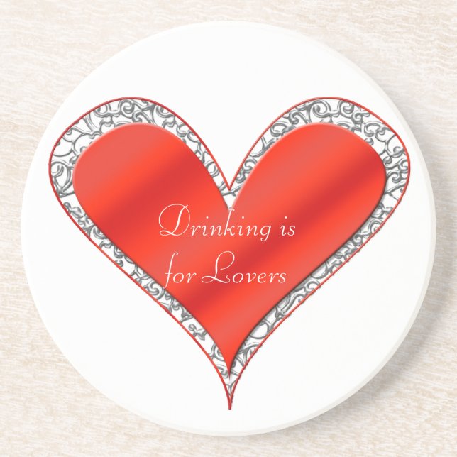 Dessous de verre de coeur de la Saint-Valentin (Devant)