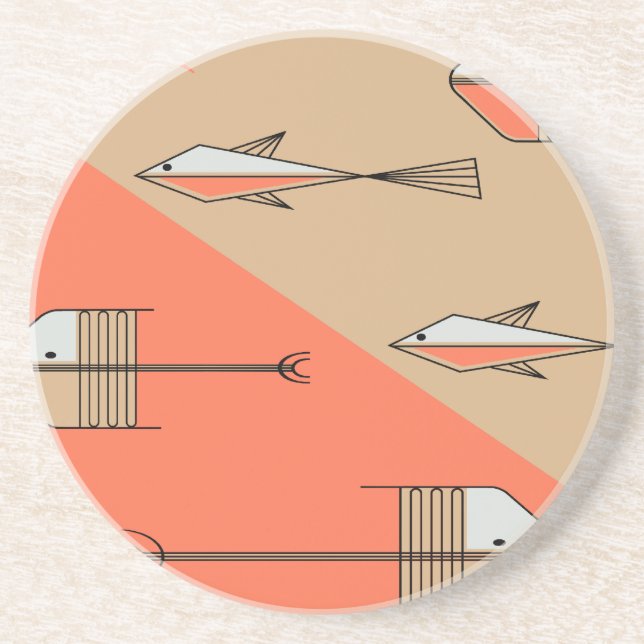 Dessous de verre de CONTE de POISSONS 4,5" (Devant)