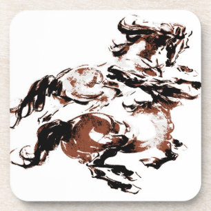 Dessous de verre de Cork des Chevaux sauvages