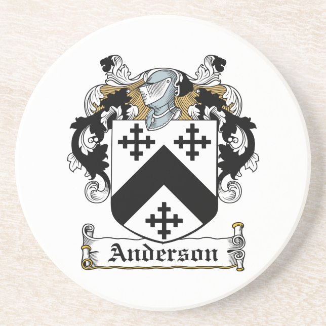 Dessous de verre de crête de famille d'Anderson (Devant)
