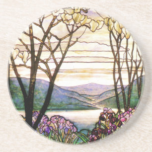 Dessous de verre de cru en verre souillé de