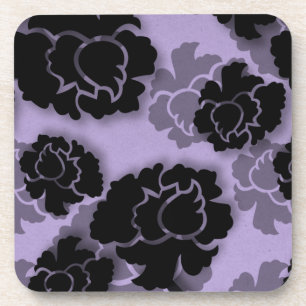 Dessous de verre de décadence florale grungy, Lila