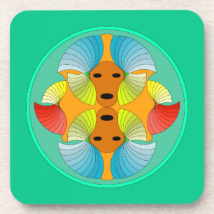 Dessous de verre de faces en miroir