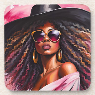 Dessous de verre de femmes afro-américaines avec d