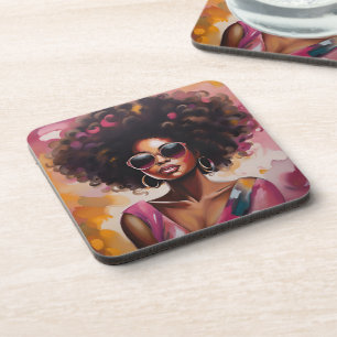 Dessous de verre de femmes afro-américaines avec s