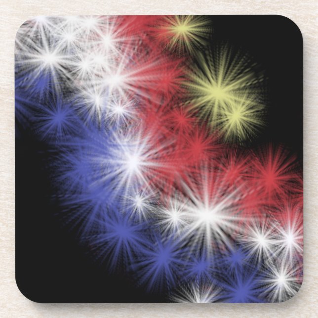 Dessous de verre de feu d'artifice 4 juillet Moe (Devant)
