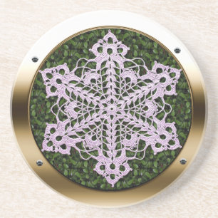 Dessous de verre de feuille de napperon de hublot