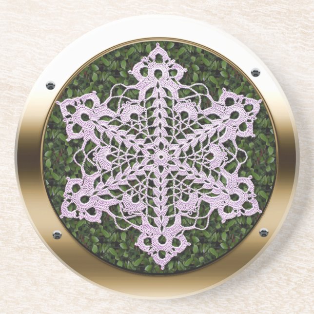Dessous de verre de feuille de napperon de hublot (Devant)